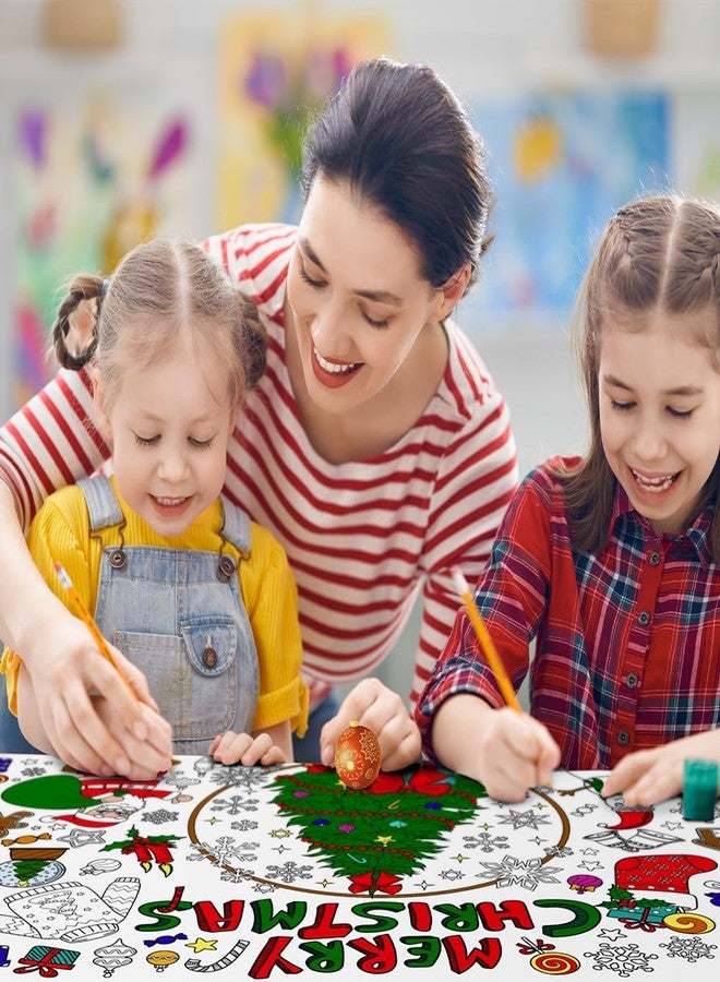 SPERINGEEN Christmas Crafts for Kids, Christmas Games, Activities, Coloring Tablecloth, Gifts, Poster, Banner, Party Favors for Family or Classroom - Holiday Xmas Party Decorations - Image 4